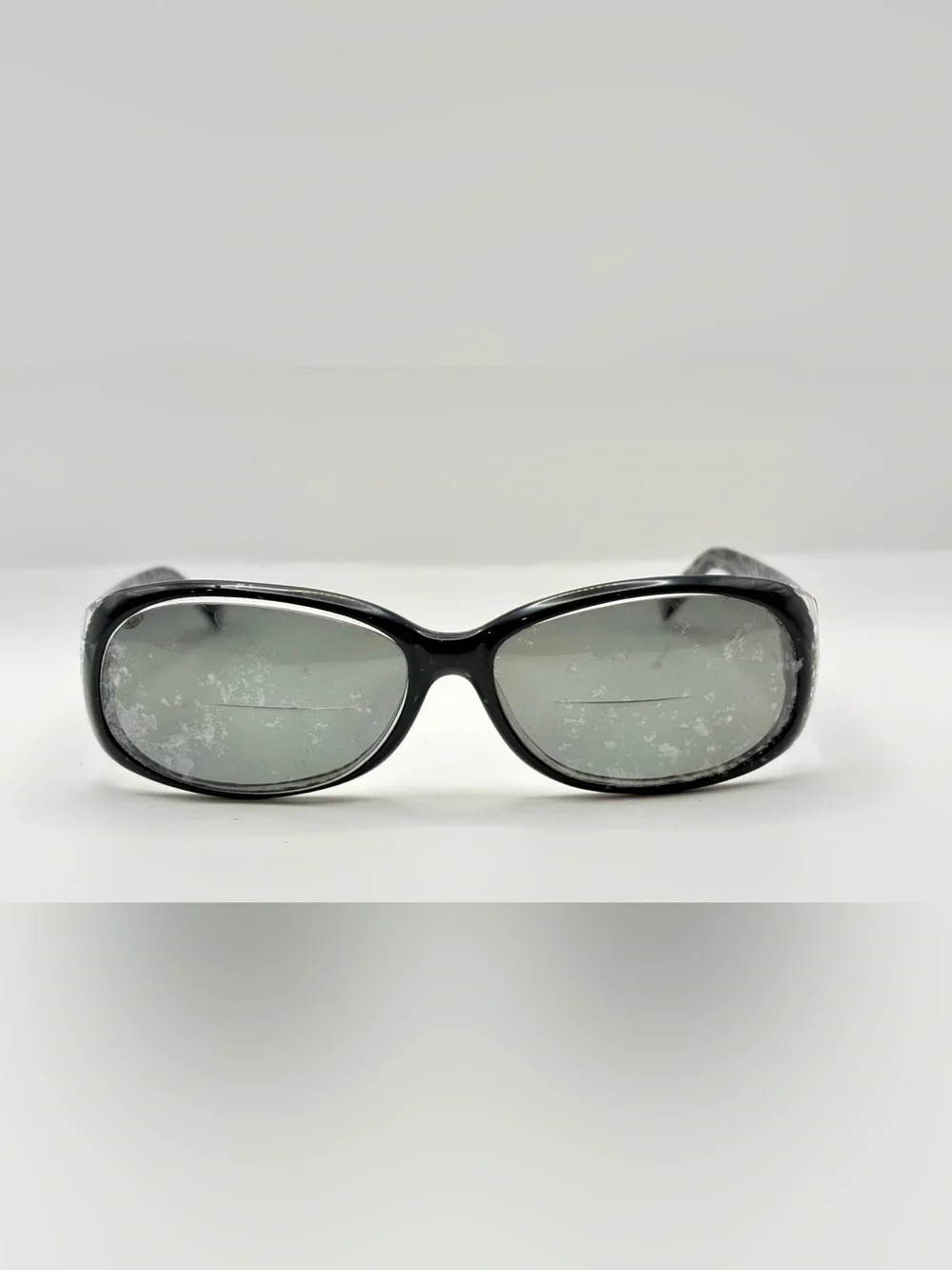 Anne Klein Black Oval Sunglasses Frames Only